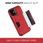 Patchworks Apple iPhone 11 Level Czdan Klf (MIL-STD-810G)-Red