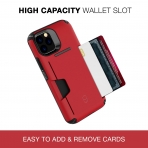 Patchworks Apple iPhone 11 Pro Level Czdan Klf (MIL-STD-810G)-Red
