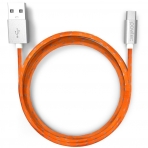Pawtec USB 2.0 A Male to Mikro B USB arj Kablosu-Tangerine Orange