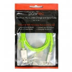 Pawtec USB 2.0 A Male to Mikro B USB arj Kablosu-Lime Green