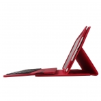 Peyou iPad Keyboard Klf-Black keyboard   Red case cover