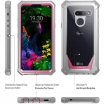 Poetic LG G8 ThinQ Guardian Serisi Klf (MIL-STD-810G)-Pink