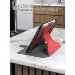 Poetic Explorer Serisi iPad 10.Nesil 360 Derece Standl Klf (10.9 in)-Dark Red