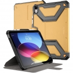 Poetic Explorer Serisi iPad 10.Nesil 360 Derece Standl Klf (10.9 in)-Khaki Yellow