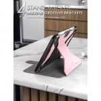 Poetic Explorer Serisi iPad 10.Nesil 360 Derece Standl Klf (10.9 in)-Light Pink