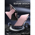 Poetic Explorer Serisi iPad 10.Nesil 360 Derece Standl Klf (10.9 in)-Light Pink