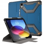 Poetic Explorer Serisi iPad 10.Nesil 360 Derece Standl Klf (10.9 in)-Navy Blue