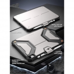 Poetic Explorer Serisi iPad 10.Nesil 360 Derece Standl Klf (10.9 in)-Space Gray