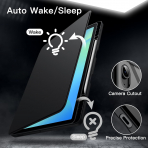 JETech Galaxy Tab S10 FE Plus Rotating Klf-Black