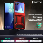 Poetic Galaxy Z Flip 7 Spartan Klf-Metallic Red