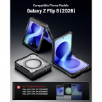 Poetic Galaxy Z Flip 8 MagSafe Darbe Korumal� K�l�f-Black/Clear