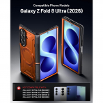 Poetic Galaxy Z Fold 8 Ultra MagSafe Standl� K�l�f-Metallic Orange