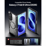 Poetic Galaxy Z Fold 8 Ultra MagSafe Standl� K�l�f-Black/Clear