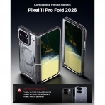 Poetic Google Pixel 11 Pro Fold Tam Korumal� K�l�f -Metallic Gun Metal