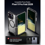 Poetic Google Pixel 11 Pro Fold Tam Korumal� K�l�f -Black Clear