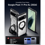 Poetic Google Pixel 11 Pro XL D�ner Standl� K�l�f-Black/Clear