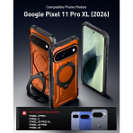 Poetic Google Pixel 11 Pro XL D�ner Standl� K�l�f-Metallic Orange