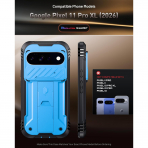 Poetic Google Pixel 11 Pro XL Standl� Tam Koruma K�l�f -Light Blue