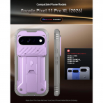 Poetic Google Pixel 11 Pro XL Standl� Tam Koruma K�l�f -Purple