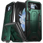 Poetic Spartan Serisi Galaxy Z Flip 4 Klf (MIL-STD-810G)-Metallic Green