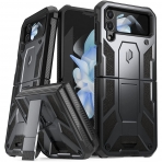 Poetic Spartan Serisi Galaxy Z Flip 4 Klf (MIL-STD-810G)-Metallic Gun Metal