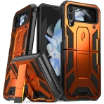 Poetic Spartan Serisi Galaxy Z Flip 4 Klf (MIL-STD-810G)-Metallic Orange