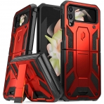 Poetic Spartan Serisi Galaxy Z Flip 4 Klf (MIL-STD-810G)-Metallic Red