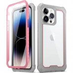 Poetic Guardian Serisi iPhone 14 Pro Max Darbeye Dayankl Klf-Pink