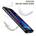 Poetic HTC U12 Plus Karbon Fiber Dokulu Klf