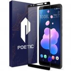 Poetic HTC U12 Plus Temperli Cam Ekran Koruyucu (Siyah)