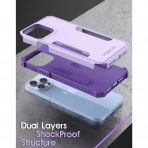Poetic Neon Serisi iPhone 13 Pro Darbeye Dayankl Koruyucu Klf-Purple