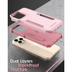 Poetic Neon Serisi iPhone 13 Pro Darbeye Dayankl Koruyucu Klf-Pink