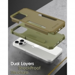 Poetic Neon Serisi iPhone 13 Pro Max Darbeye Dayankl Koruyucu Klf-Military Green