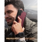 Poetic Revolution Serisi Galaxy S23 Klf (MIL-STD-810G)-Maroon Red