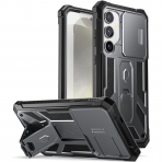 Poetic Spartan Serisi Samsung Galaxy S24 Klf-Metallic Gun Metal