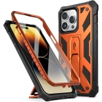 Poetic Spartan Serisi iPhone 14 Pro Max Klf (MIL-STD-810G)-Metallic Orange