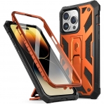 Poetic Spartan Serisi iPhone 14 Pro Klf (MIL-STD-810G)-Metallic Orange