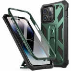 Poetic Spartan Serisi iPhone 14 Pro Klf (MIL-STD-810G)-Metallic Green