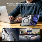 Poetic Spartan iPhone Duo MagSafe Uyumlu K�l�f-Black Clear