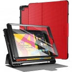 Poetic iPad Explorer Serisi Kalem Blmeli Klf (10.2 in)-Red