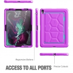 Poetic iPad Pro TurtleSkin Serisi Standl Klf (11 in)-Purple Green