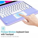 ProCase Apple iPad 11.Nesil Klavyeli Klf (11 in)-Light Purple