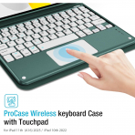 ProCase Apple iPad 11.Nesil Klavyeli Klf (11 in)-Midnight Green