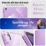 INFILAND Parlak iPad Air M2 Klf (11/10.9 in)-Purple