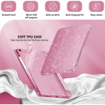 INFILAND Parlak iPad Air M2 Klf (11/10.9 in)-Rose Red