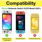 ProCase Nintendo Switch OLED in Klf ve Temperli Cam Ekran Koruyucu-Black