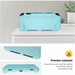 ProCase Nintendo Switch OLED in Klf ve Temperli Cam Ekran Koruyucu-Skyblue