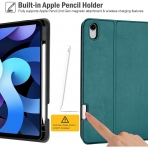 ProCase iPad Air 4 Kalem Blmeli ve Klavyeli Klf (10.9 in)-Teal