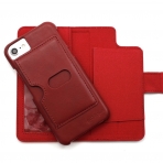 Prodigee Apple iPhone 8 Deri Czdan Klf-Red