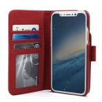 Prodigee Apple iPhone X Deri Czdan Klf-Red